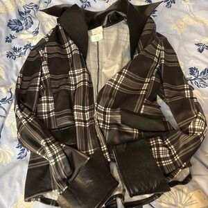 Black plaid Clueless punk vibe jacket
